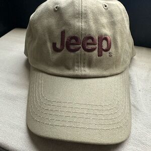 Jeep Beige Cap with Dark Brown Logo